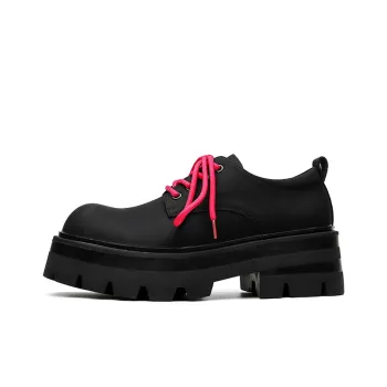 Zuogedu Trendy Derby Shoes Oversized Casual Shoes Men's Black
