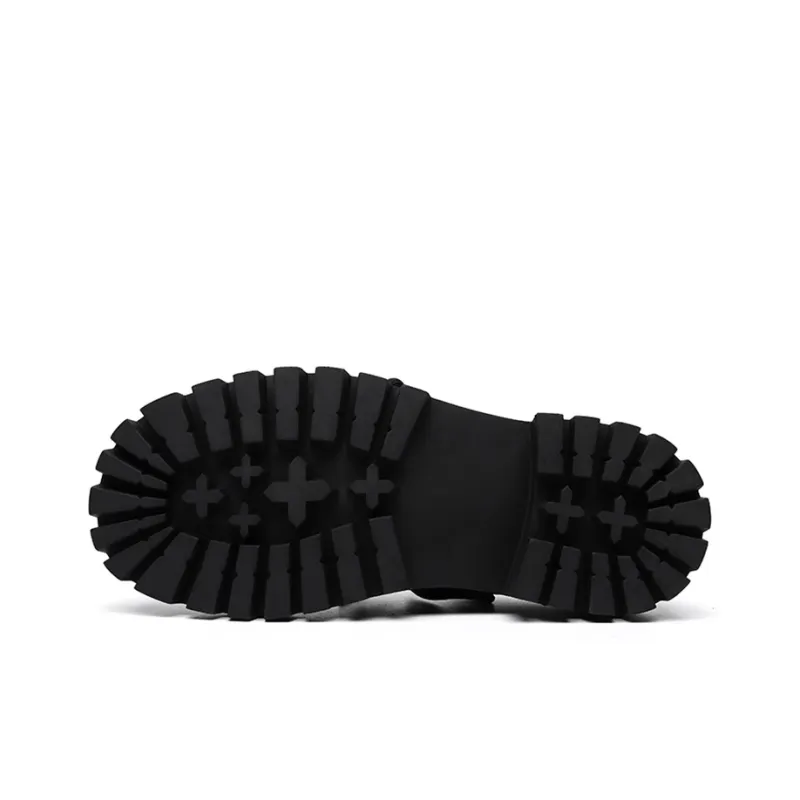 Zuogedu Oversized Derby Shoes Versatile Casual Shoes Unisex Black-5