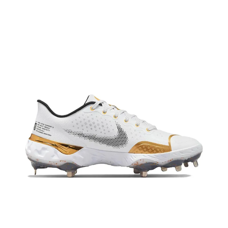 Nike Alpha Huarache Elite 3 Low 'White Metallic Gold'-1