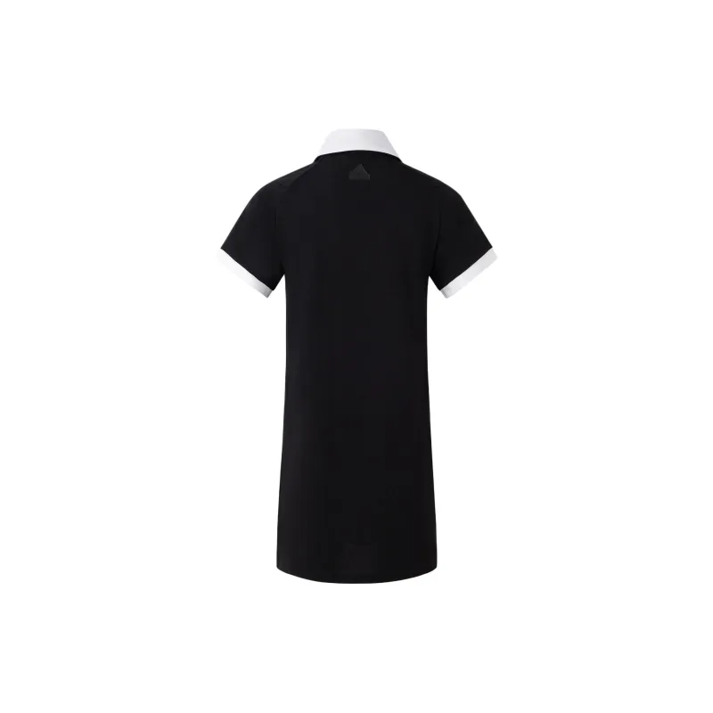 Adidas Verbiage Dress Short Sleeved Dresses Women's Black-1