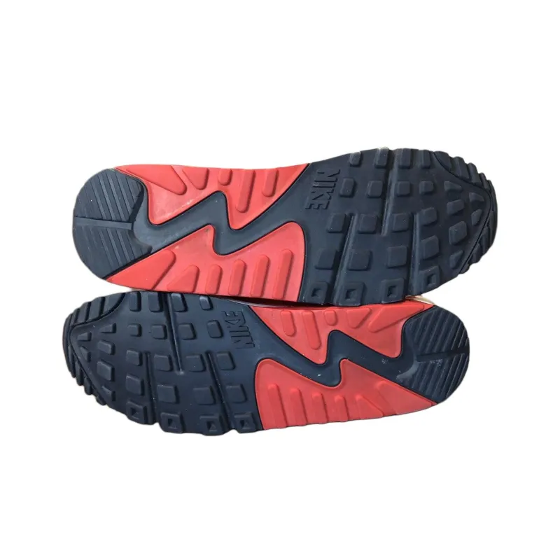 Nike Air Max 90 Leather Sport Red Dark Obsidian-4