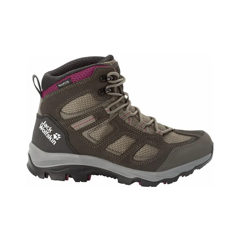 Jack Wolfskin Vojo 3 Texapore Mid Cushioning, Slip Resistant, And Abrasion Resistant High Top Outdoor Shoes Women's-1