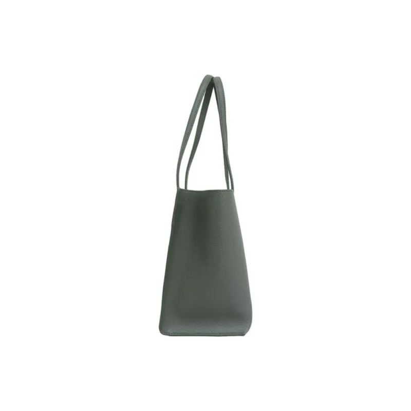 Furla Era Leather Tote Bag Shopping Bag Handbag Small Size Women's Gray Green-2