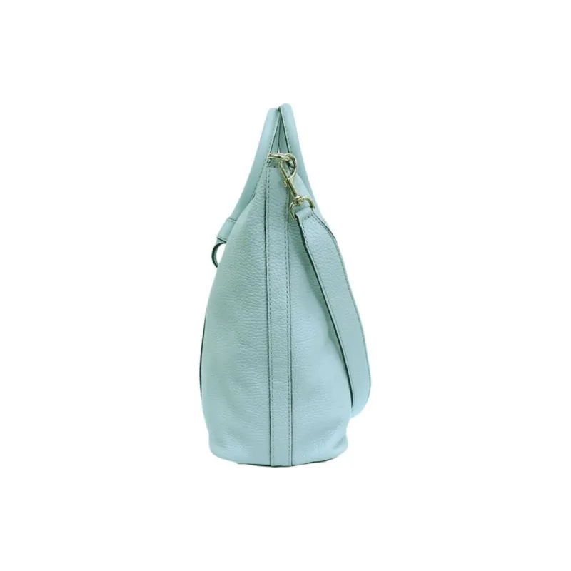 Furla Miastella Leather Tote Bag, Shopping Bag, Portable Crossbody Bag, Shoulder Bag Women's Mint-2