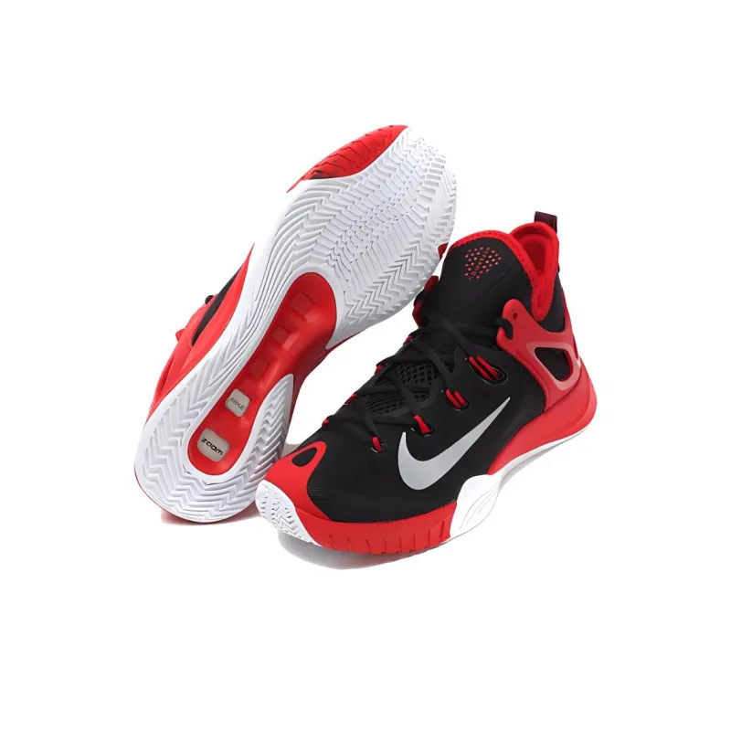 Nike Hyperrev Shock Absorbers With Slip Resistant Features Low Top Basketball Shoes Men's Black White Red-3