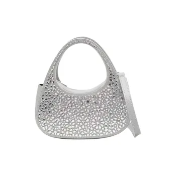 COPERNI Crystal With Calfskin Shoulder Bag Crossbody Bag Handbag Mini Women's Silver