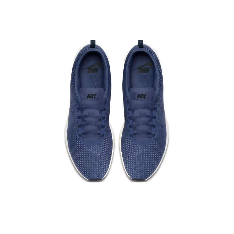 Nike Dualtone Racer Cushioning Anti Slip And Wear Resistant Low Top Running Shoes Men's Blue-3
