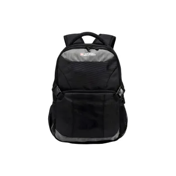 SWISS MILITARY 840D Jacquard PU Multicolor Backpack Large Size Unisex Black