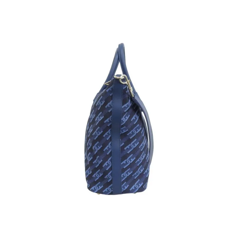 Furla Miastella Canvas Tote Bag Shopping Bag Portable Crossbody Bag Shoulder Bag Women's Blue-2