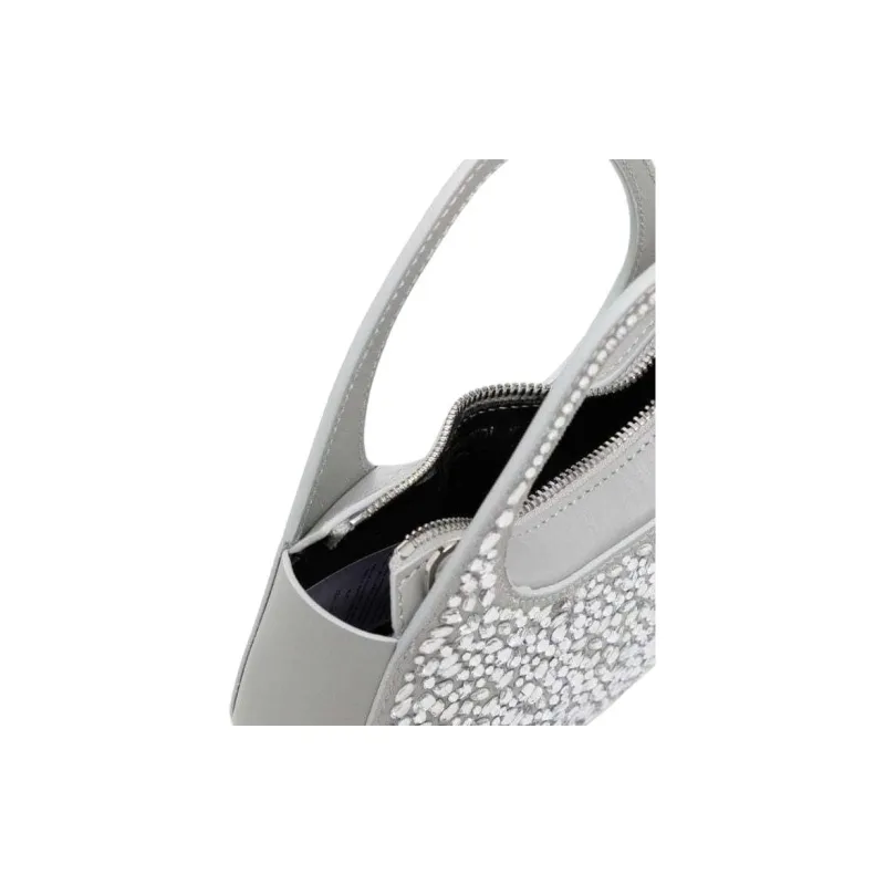 COPERNI Crystal With Calfskin Shoulder Bag Crossbody Bag Handbag Mini Women's Silver-3
