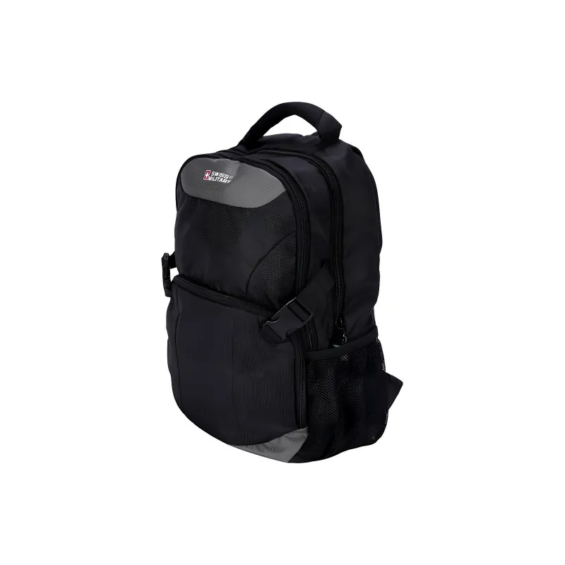 SWISS MILITARY 840D Jacquard PU Multicolor Backpack Large Size Unisex Black-2