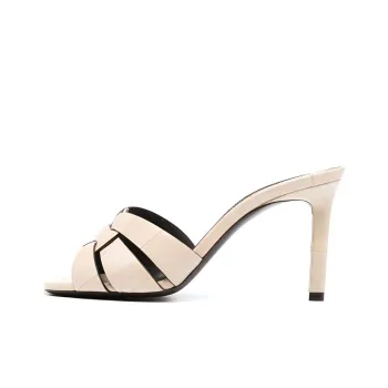 SAINT LAURENT Tribute 85mm Leather Mules Women's