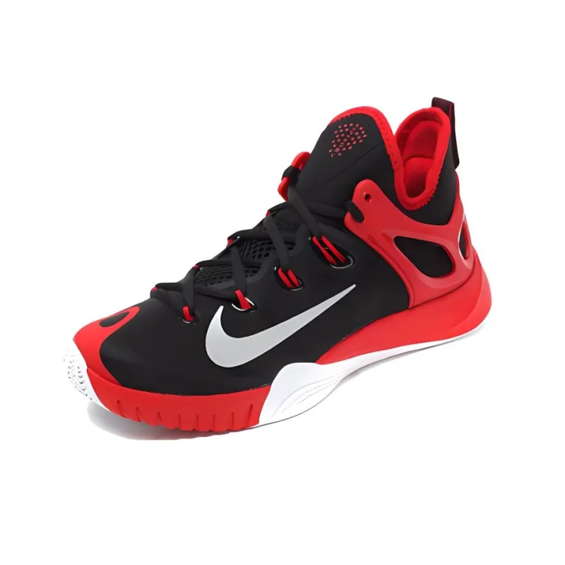 Nike Hyperrev Shock Absorbers With Slip Resistant Features Low Top Basketball Shoes Men's Black White Red-2
