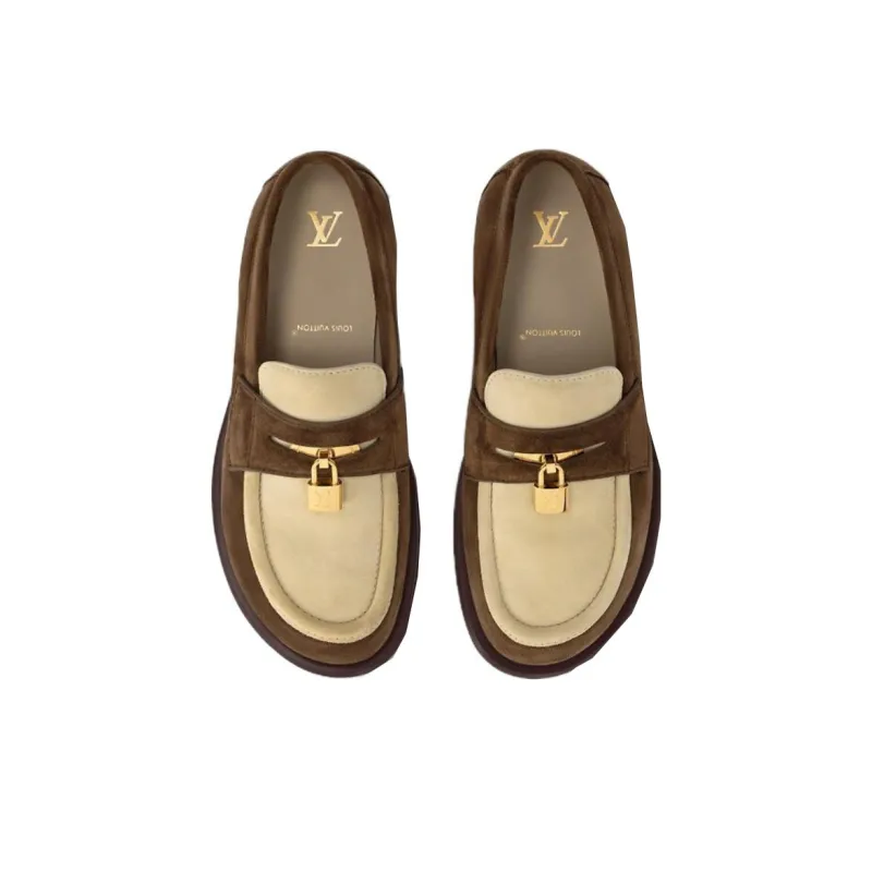 LOUIS VUITTON Dandy Loafers Men's Brown-4