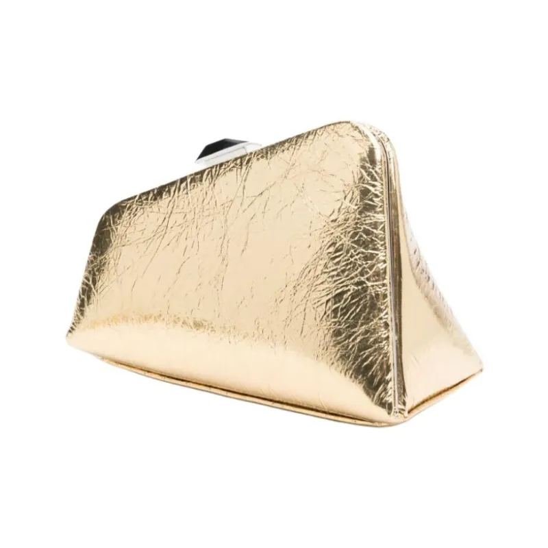 The Attico Midnight Logo Detailed Clutch Bag-1