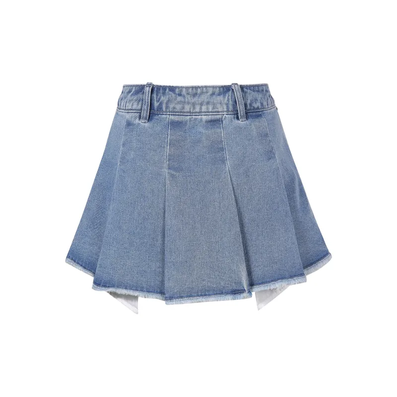 Guuka Hero Denim Short Skirts Women's Blue-1