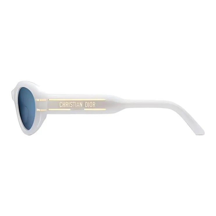 DIOR Acetate Oval Sunglasses Women's Beige-2