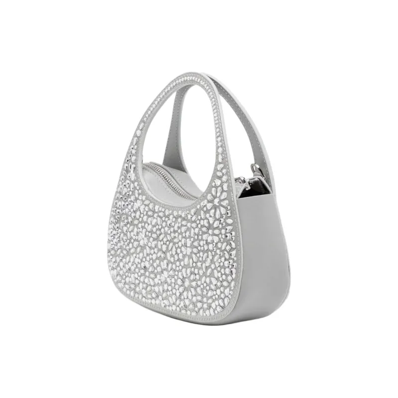 COPERNI Crystal With Calfskin Shoulder Bag Crossbody Bag Handbag Mini Women's Silver-1