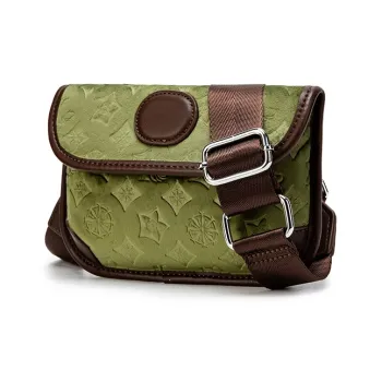 MACKJANICE Polyurethane Small Square Bag Crossbody Bag Fanny Pack Sling Bag Regular Unisex Avocado Green