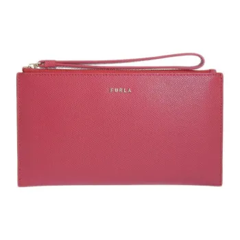 Furla Leather Clutch Extra Large Women's Geranium Color