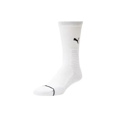 PUMA Basketball Socks Men's 1 Pack White/Black