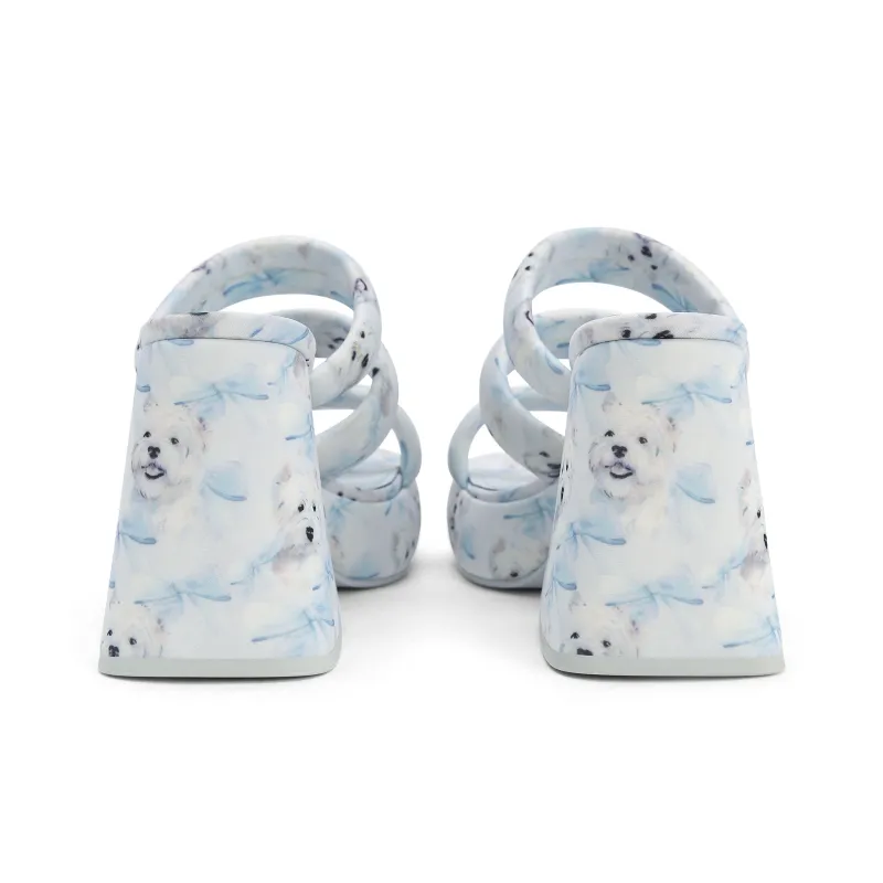 CHARLES&KEITH Composite Sole Slide Slippers 9.7cm Women's Light Blue/Black-2