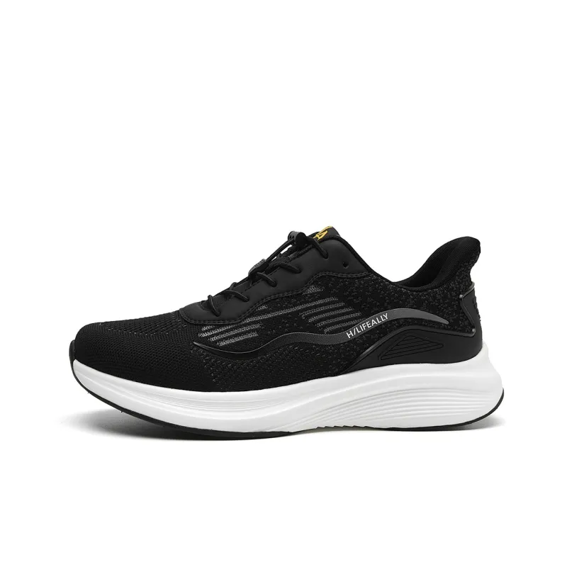 HLA Men's Summer Casual Height Increasing Breathable Comfortable Flyknit Platform Men's Casual Shoes-0