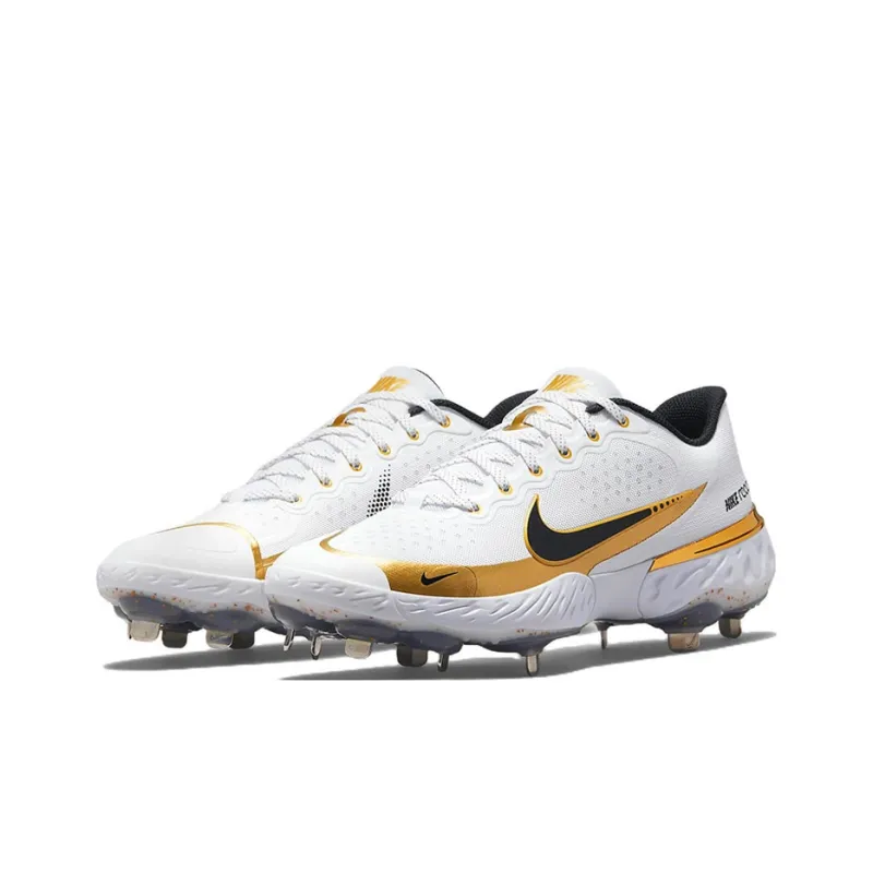 Nike Alpha Huarache Elite 3 Low 'White Metallic Gold'-2