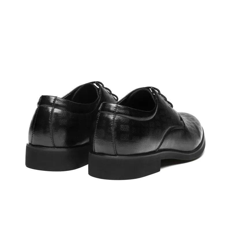 FAPAI Dress Shoes Men Low Top Black-8