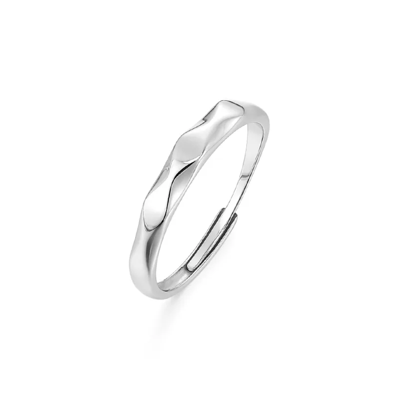 KADER 925 Sterling Silver Rings Unisex Silver white Gift Box-2