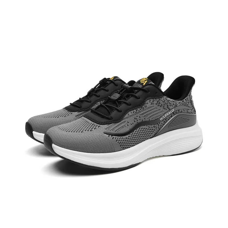 HLA Men's Summer Casual Height Increasing Breathable Comfortable Flyknit Platform Men's Casual Shoes-6