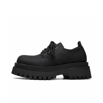 Zuogedu Trendy Derby Shoes Versatile Casual Shoes Unisex Black