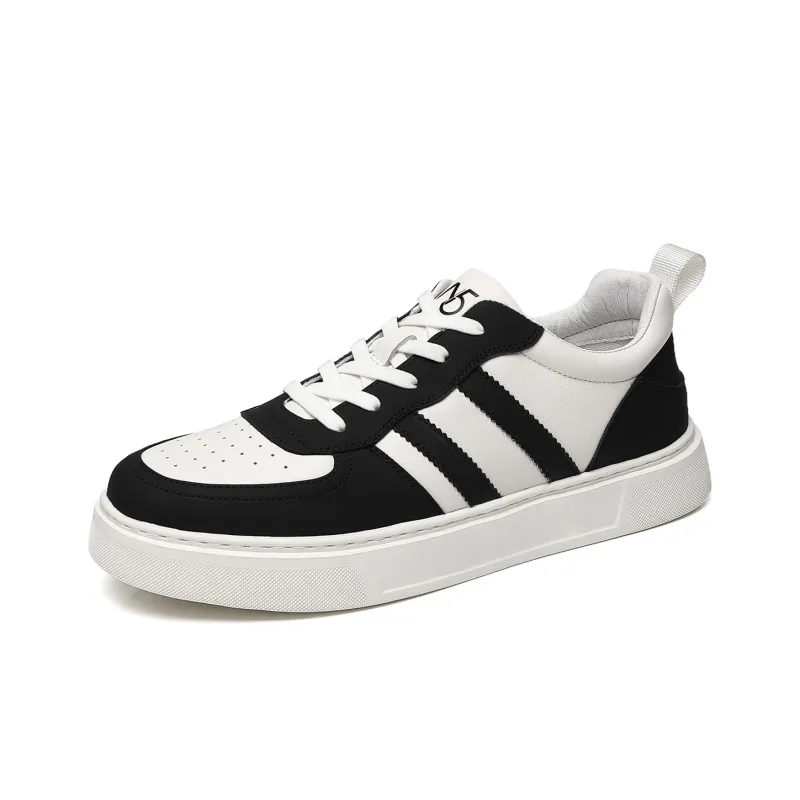 15 MINS Wear resistant And Lightweight Low Top Skateboard Shoes Men's White Black-1