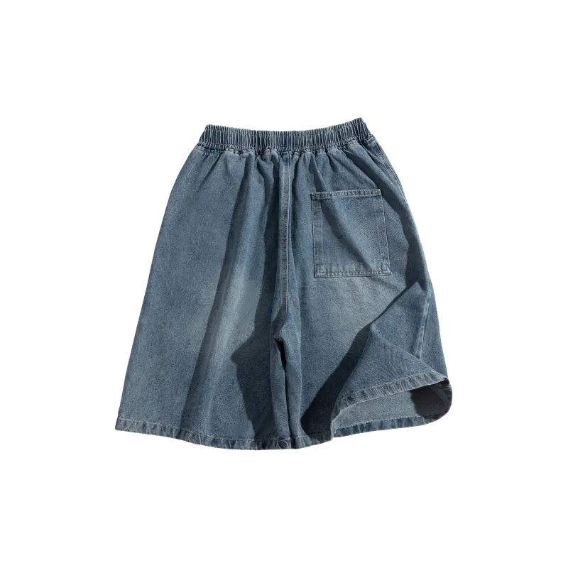 SCRM Denim Shorts Unisex Blue-1
