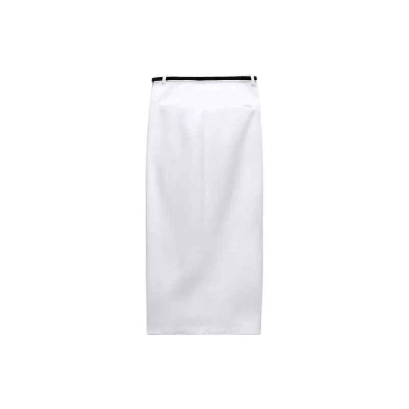ZARA Casual Long Skirts Women's White-1