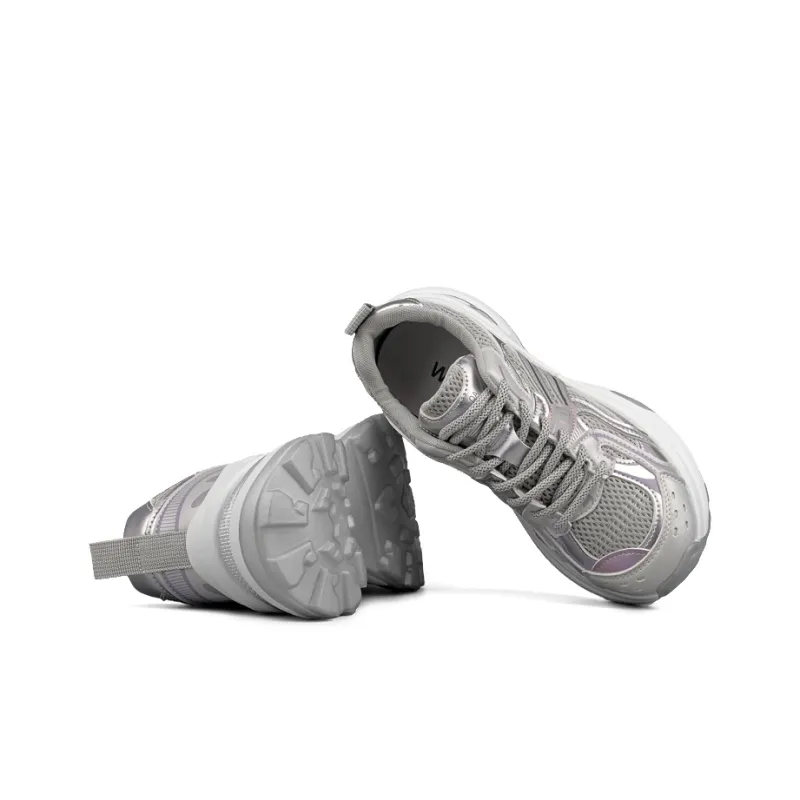 WENPU Cushioning Anti-Slip Wear-Resistant Breathable Lightweight Height Increasing Low-Top Chunky Sneakers Women's-1