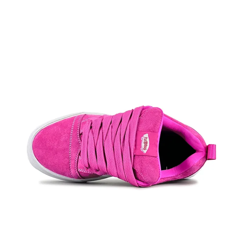 ZUIBANG Puffy Shoes Anti Slip Wear Resistant Low Top Skateboard Shoes Women's Rose Red-3