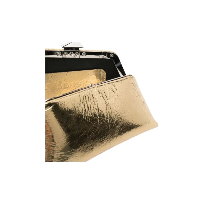 The Attico Midnight Logo Detailed Clutch Bag-3