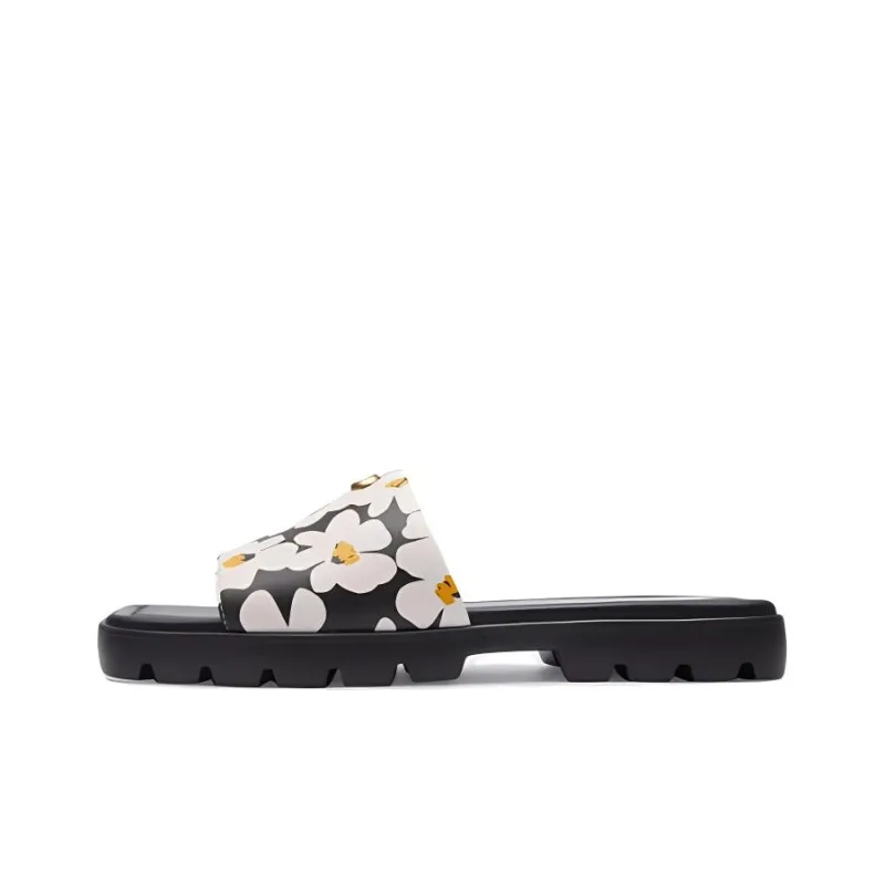 COACH EVA Slide Slippers Women's Black White-0