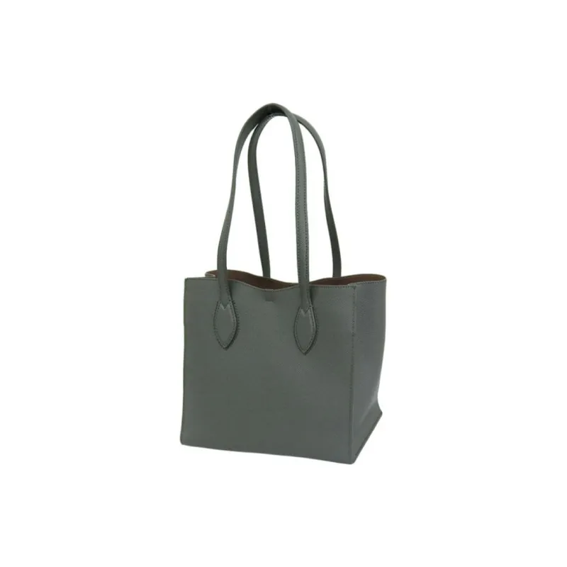 Furla Era Leather Tote Bag Shopping Bag Handbag Small Size Women's Gray Green-3