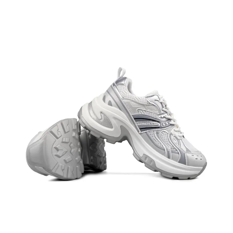 WENPU Cushioning Anti-Slip Wear-Resistant Breathable Lightweight Height Increasing Low-Top Chunky Sneakers Women's-11