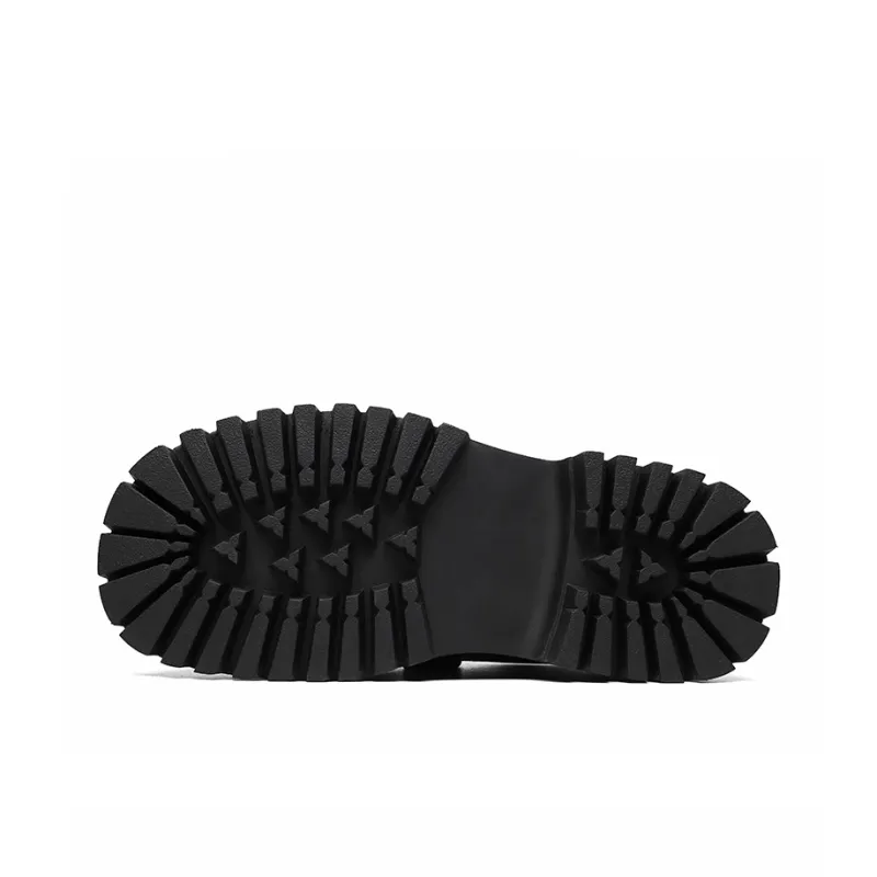 Zuogedu Trendy Derby Shoes Oversized Casual Shoes Unisex Black-4