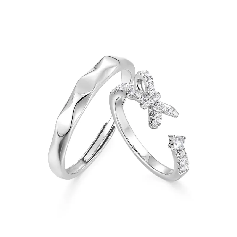 KADER 925 Sterling Silver Rings Unisex Silver white Gift Box-0