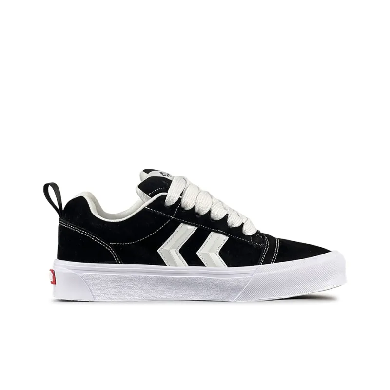 ZUIBANG Puffy Shoes Anti Slip Wear Resistant Low Top Skateboard Shoes Women's Black White-1