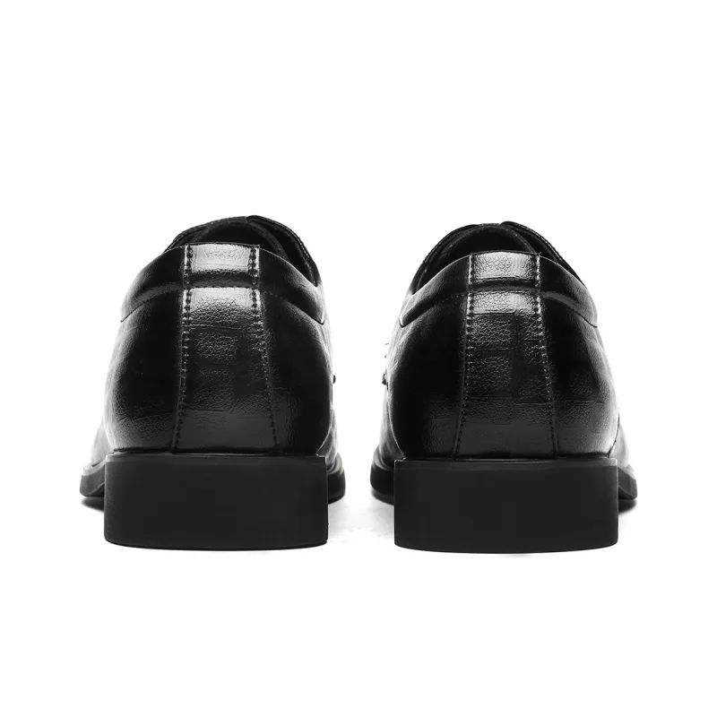 FAPAI Dress Shoes Men Low Top Black-9