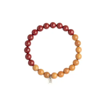 Kowloonko Reconstructed Cinnabar Jade Bracelets Unisex