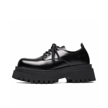Zuogedu Trendy Derby Shoes Oversized Casual Shoes Unisex Black