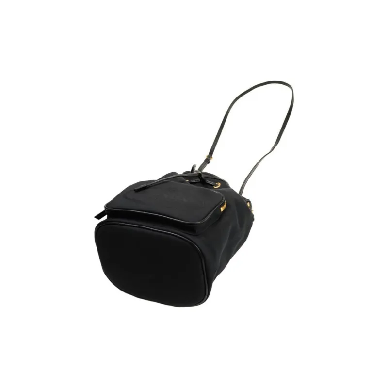 PRADA Nylon Bucket Bags Shoulder Bag Crossbody Bag Handbag Men's Black-3