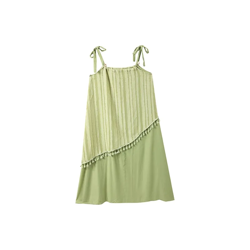 Adeworn Slip Dress Women's Green-1