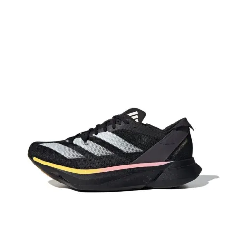 Adidas Adizero Adios Pro 3 Running Shoes Men Low-Top Black/Metallic White/Bright Yellow